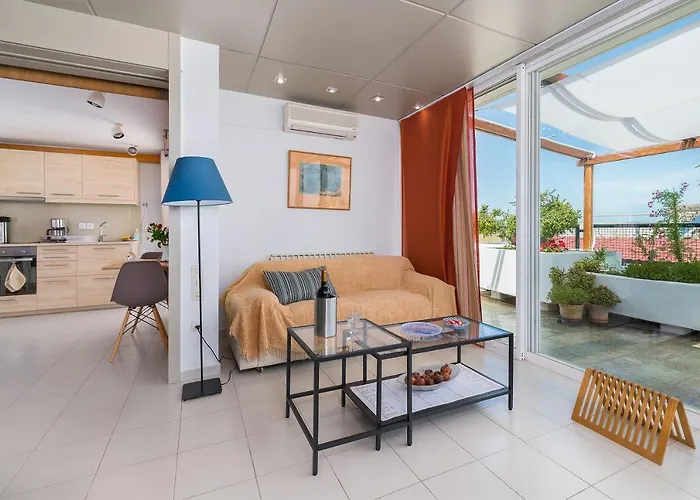 Panoramic View Roof Garden Apartment Rethymno